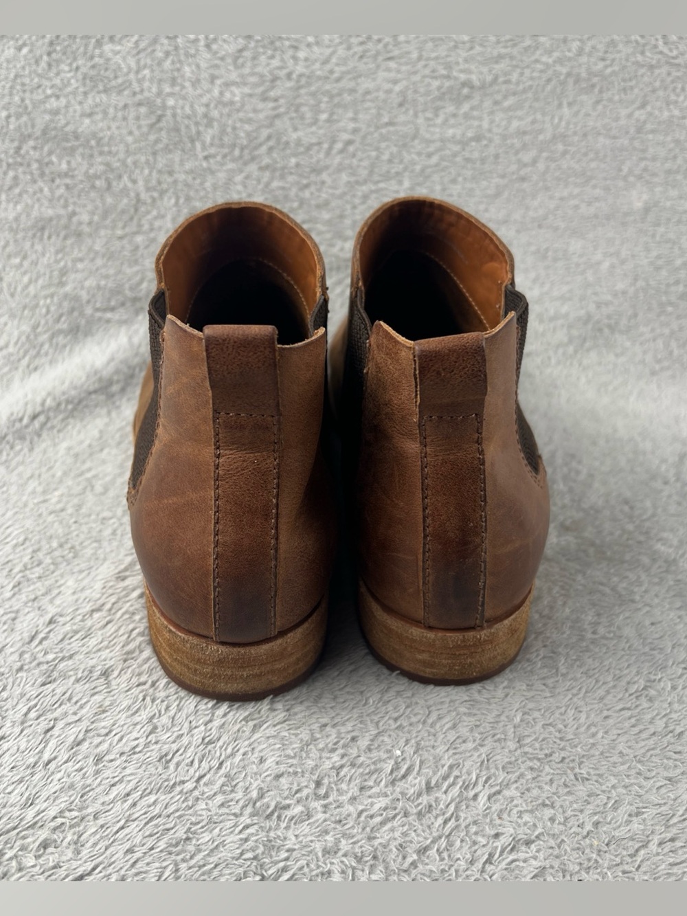 Kork Ease Boots Womens 9 M Kama Chelsea Ankle Bootie Brown Leather Low Heels - Picture 4 of 11